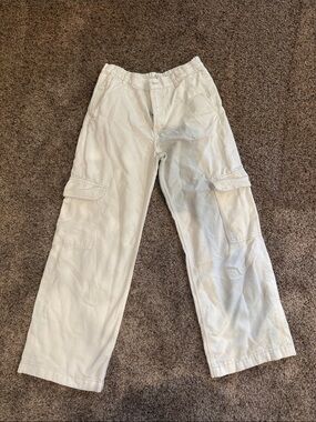 H&M Cream Cargo Pants with Utility Pockets